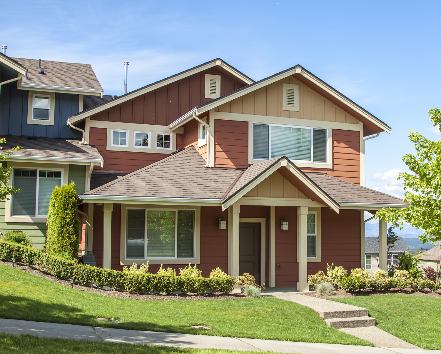 Home protected with security system